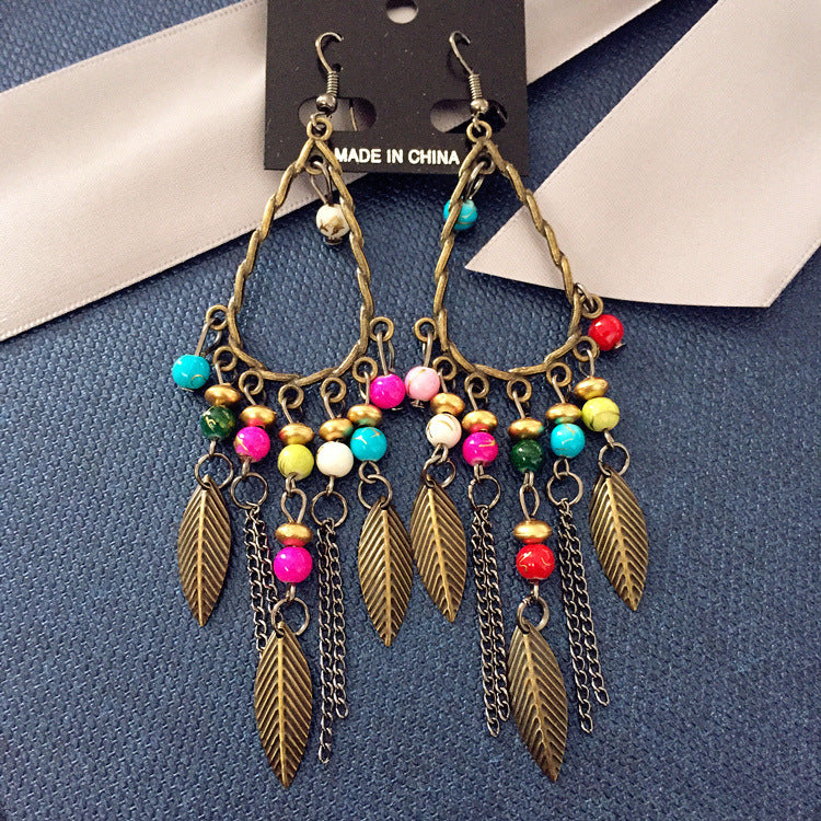 Wholesale Vintage Tassels Alloy Earrings